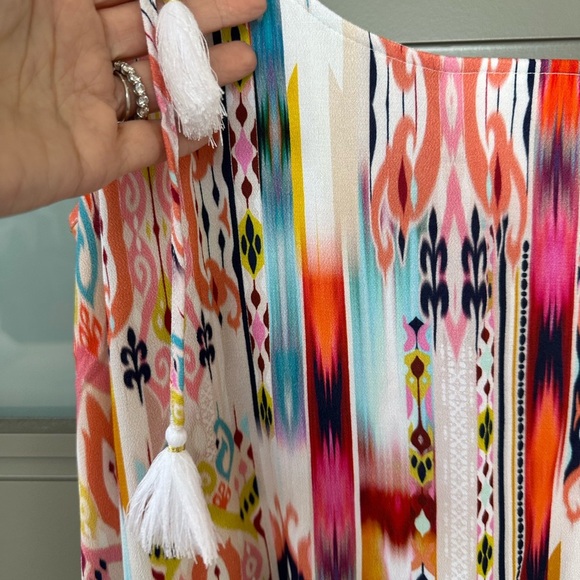 La Blanca Aztec Print Swimsuit Cover-up Mini Dress - Picture 6 of 7